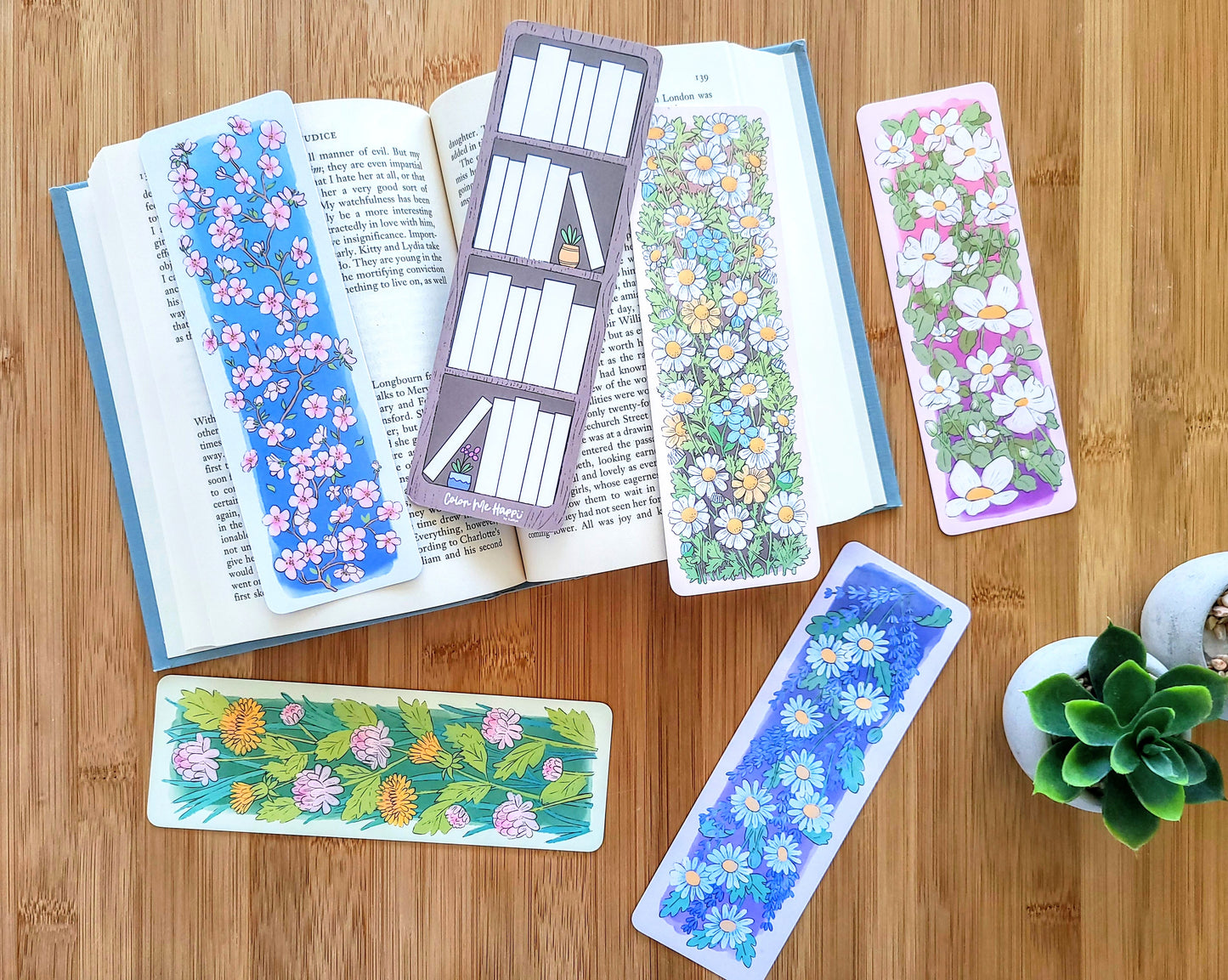 Floral Bookmark and Book Log