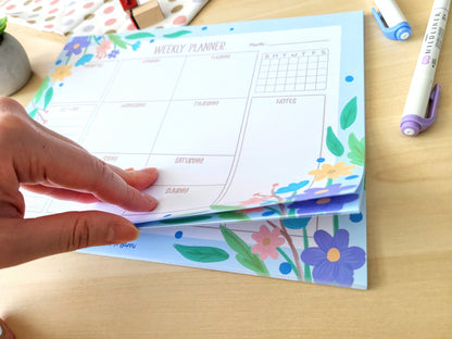 Floral Weekly Planner Pad - A4 Undated
