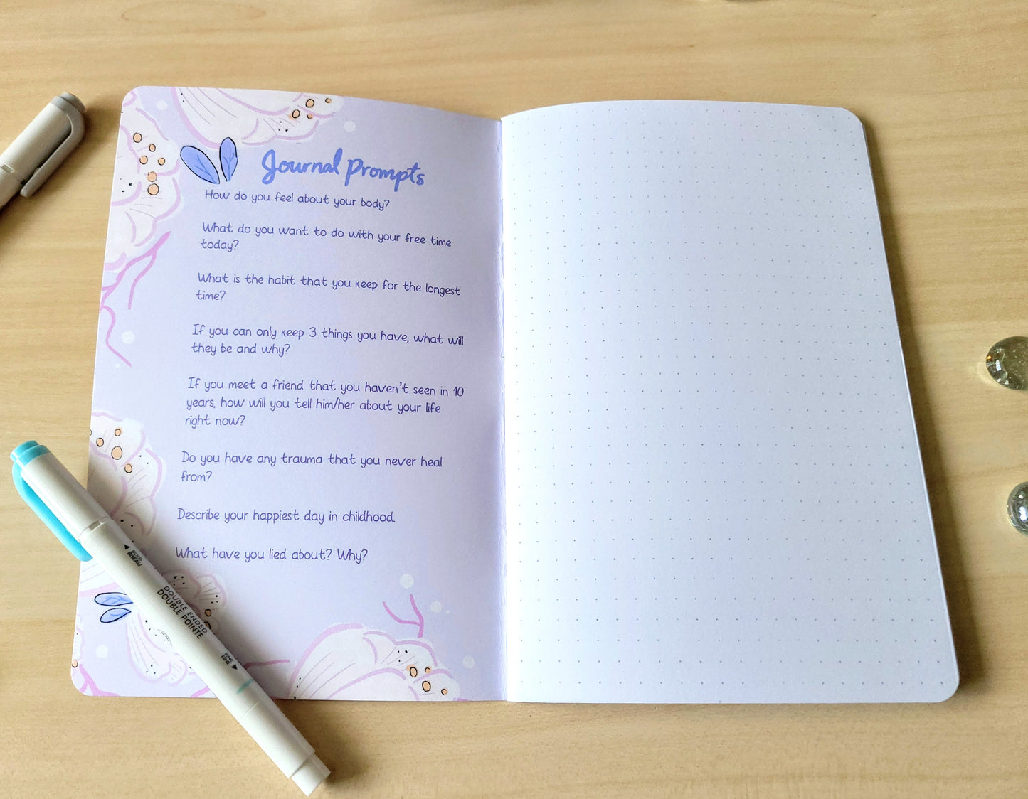 A5 Blank Dotted Journal Notebook