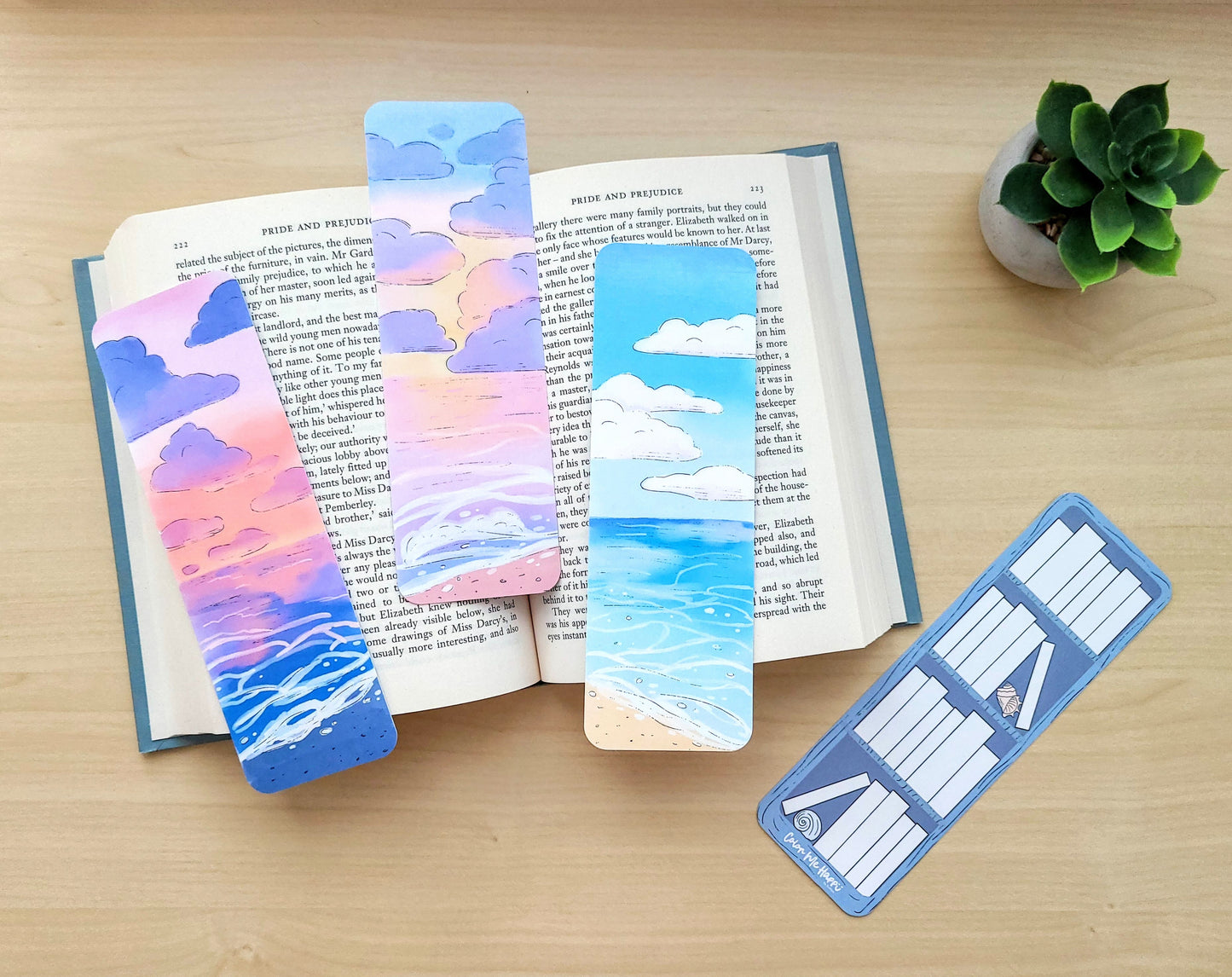 Sea and Sky Bookmark and Book Log