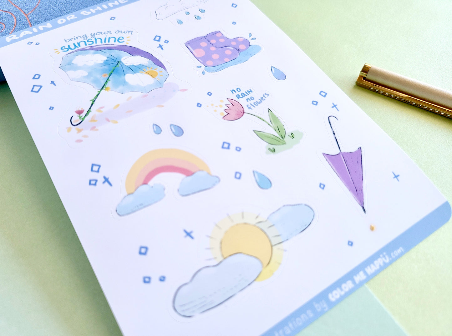 Rain or Shine Sticker Sheet