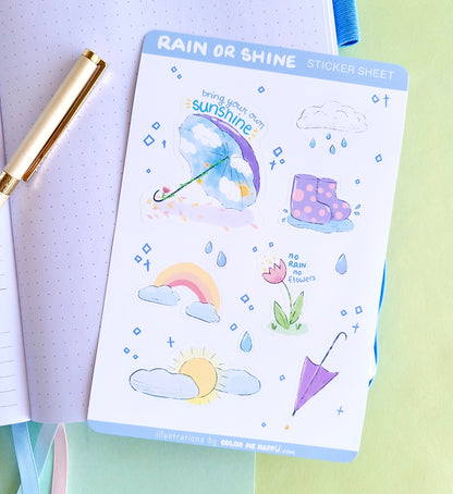 Rain or Shine Sticker Sheet