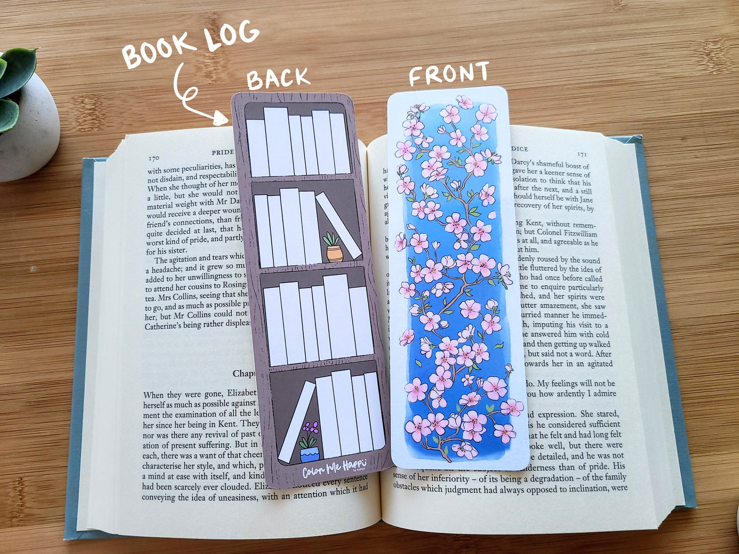 Floral Bookmark and Book Log