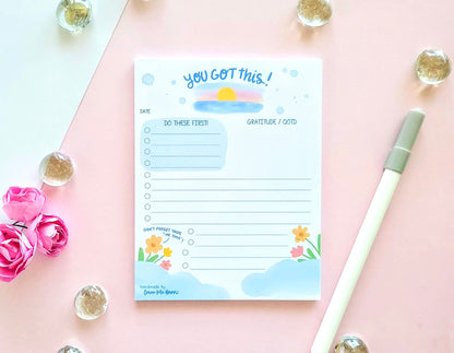 Daily To Do List Notepad - You Got This!