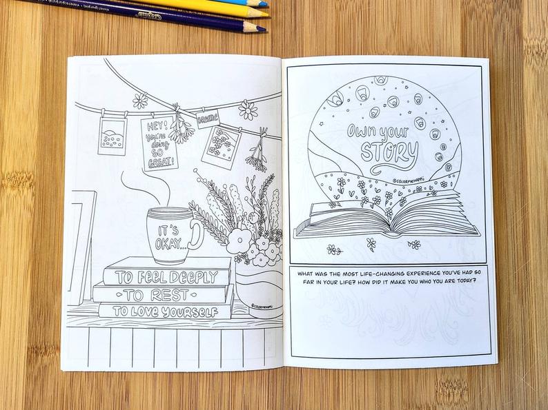 Coloring Book for Self Care and Mental Health Vol. 1