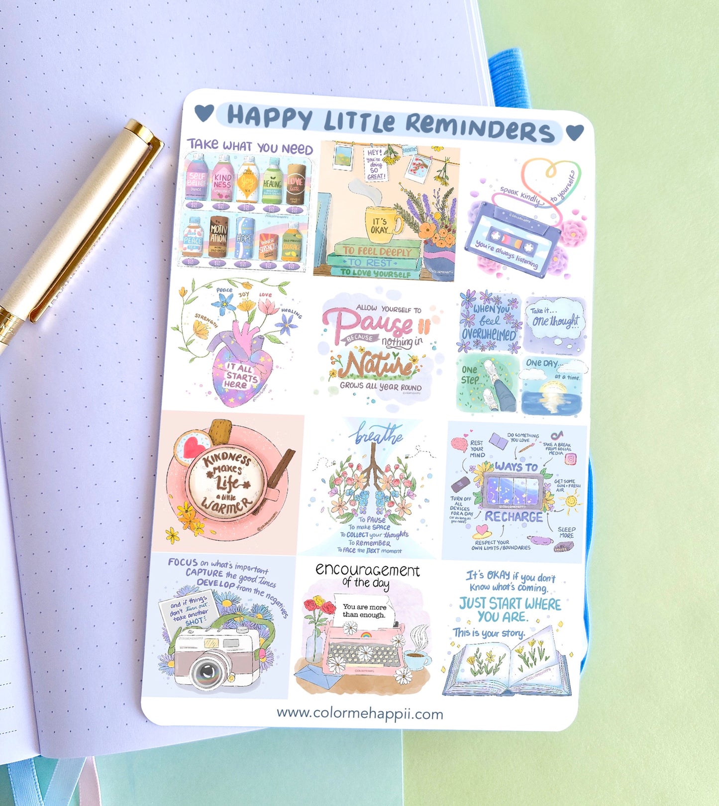 Happy Little Reminders Sticker Sheet